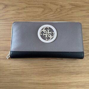 Guess Gray & Black Wallet with Logo
